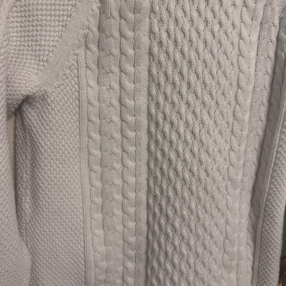 Gap Cable Knit Sweater Women’s Small White 100% Cotton Classic Crew - Picture 7 of 7